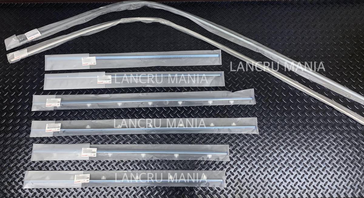 【未使用・セット】トヨタ 純正品 ランクル80 メッキ ルーフモール ドアベルトモール フロント リア クォーター 左右 セット 1台分 拍卖