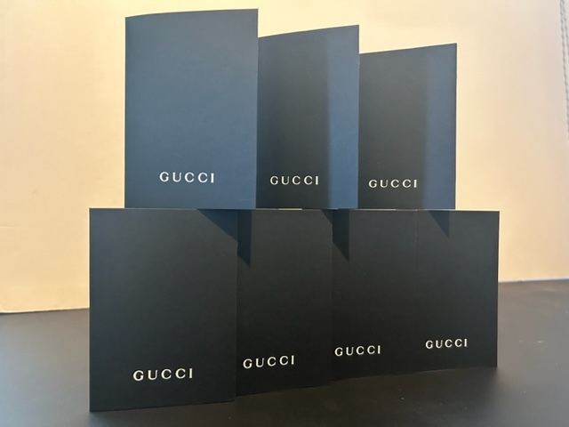 ♪送料無料★GUCCI★カードケース★メッセージカード★7枚セット★グッチ★新品未使用★黒×白★Black×White★非売品♪拍卖