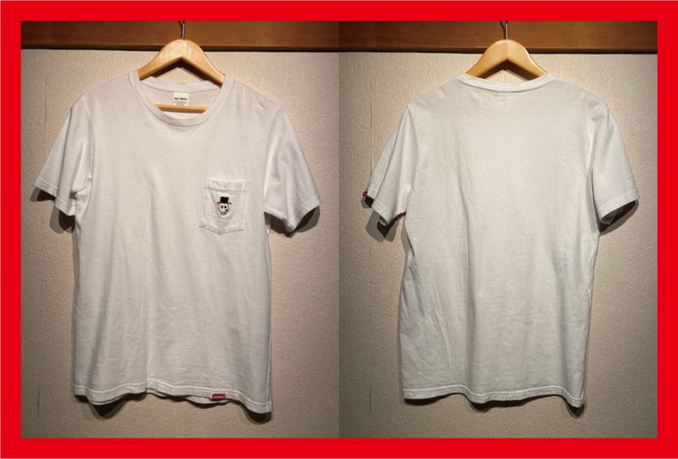 ♪送料無料★WACKO MARIA★半袖カットソー★スカルハット★胸ポケット★GUILTY PARTIES★クルーネック★Tシャツ★ワコマリア★白★S♪拍卖