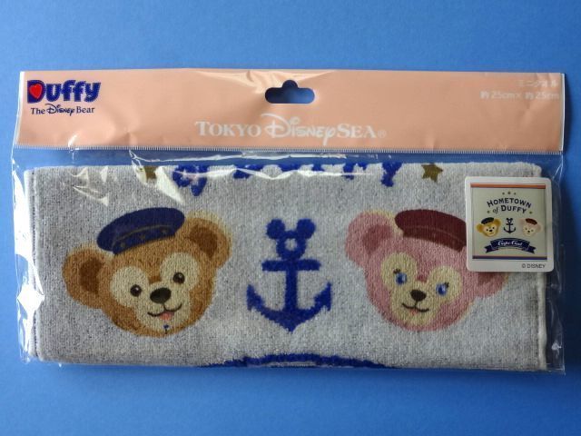 【廃盤】 TDS/ディズニーシー★ミニタオル/ダッフィー シェリーメイ Cape Cod 2015年★送料310円拍卖