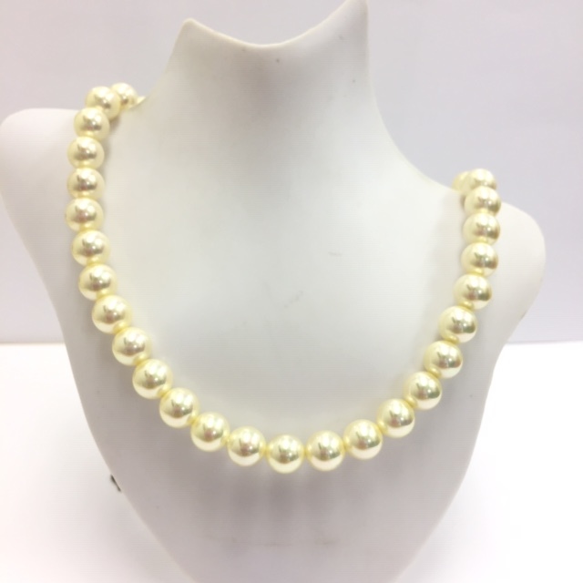 【ネックレス】約46cm SILVER 銀製品 パール(約6mm玉) 人工真珠 万能な長さ 冠婚葬祭などにも最適 613拍卖