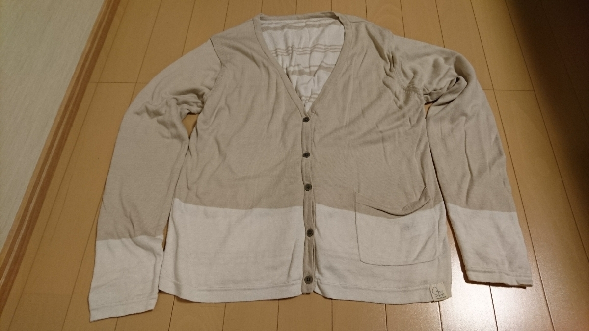 フェリシモ サニークラウズ リバーシブルニットカーディガンカットソー3L 新品未使用自宅保管品 大きいサイズ 肩幅46脇下100丈56センチ拍卖