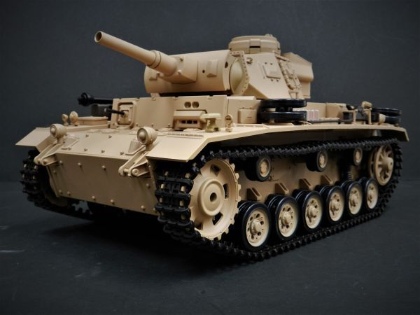 【Ver.7.0・赤外線ユニット・BB弾発射・サウンド・発煙仕様 2.4GHz】 Heng Long 2.4GHz 1/16 戦車ラジコン III号 H型 German PanzerIII-H拍卖