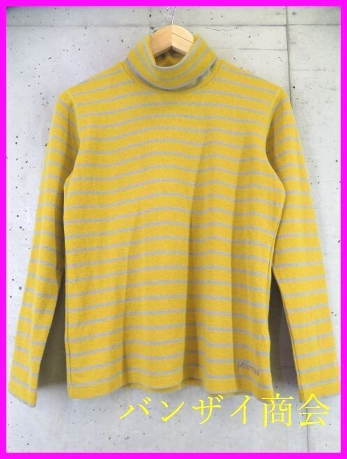 005c231◆良品です◆Marmot マーモット ボーダー柄 タートルネック ストレッチニットシャツ M/カットソー/アウトドアジャケット/レディース拍卖