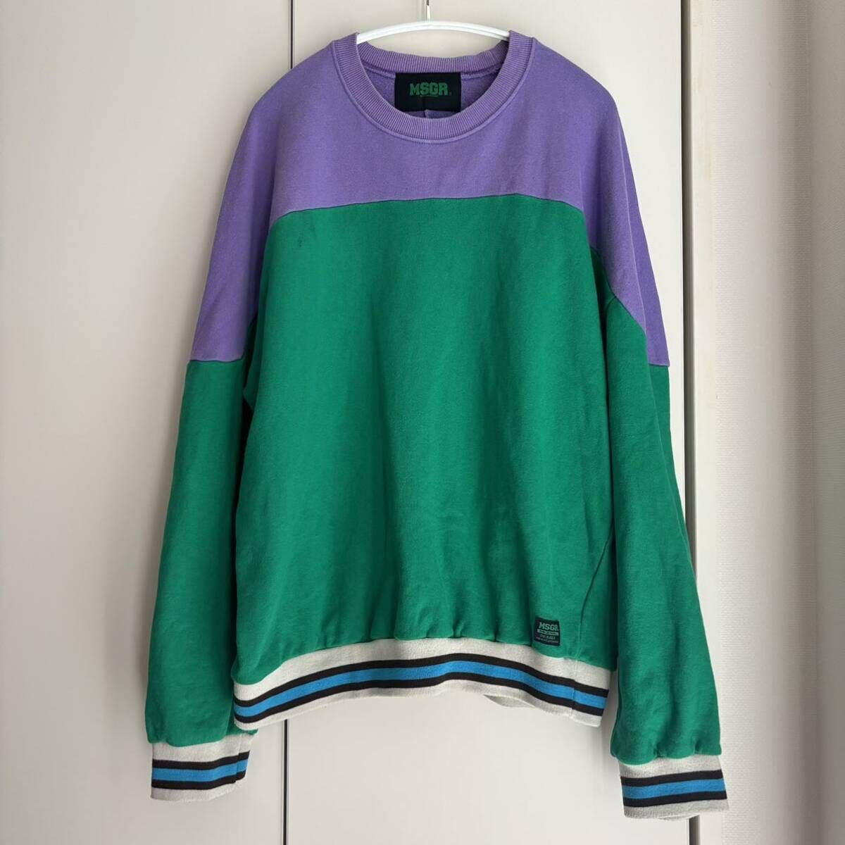 MSGR メッセンジャー スウェット ゆるダボ 日本製 ツートンカラー トレーナー 古着拍卖