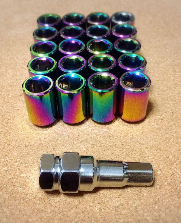 高品質 特殊 小径ナット 20個セット! P 1.5 レインボー拍卖