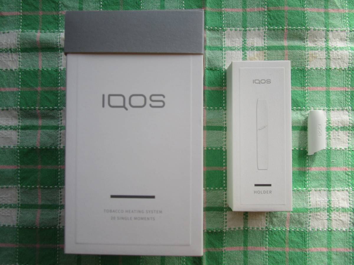 【中古+新品】【保管品】IQOS 3キット/IQOS 3ホルダー(ベルベットグレー)/キャップ(白)/3点セット拍卖