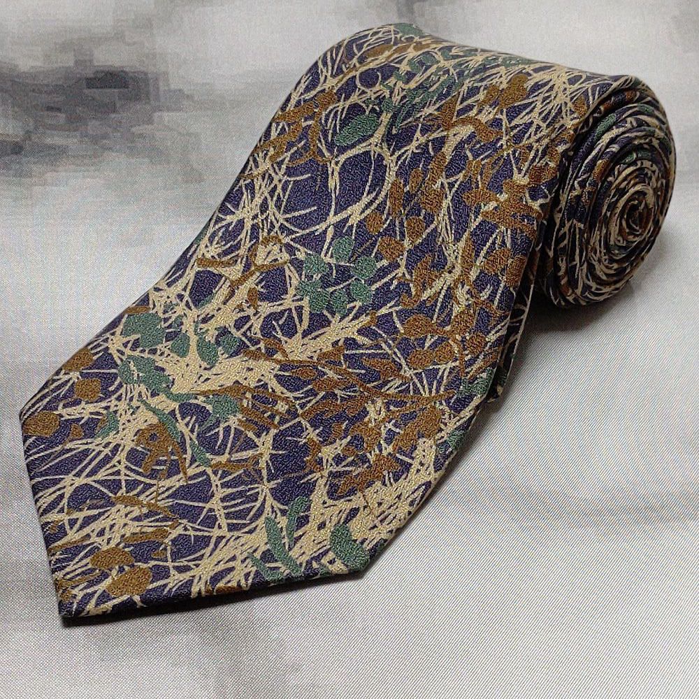 K オブ クリツィア K OF KRIZIA 美品 未使用品 微光沢 ネクタイ シルク100% パターン柄 ミックス H-008811 ゆうパケット拍卖