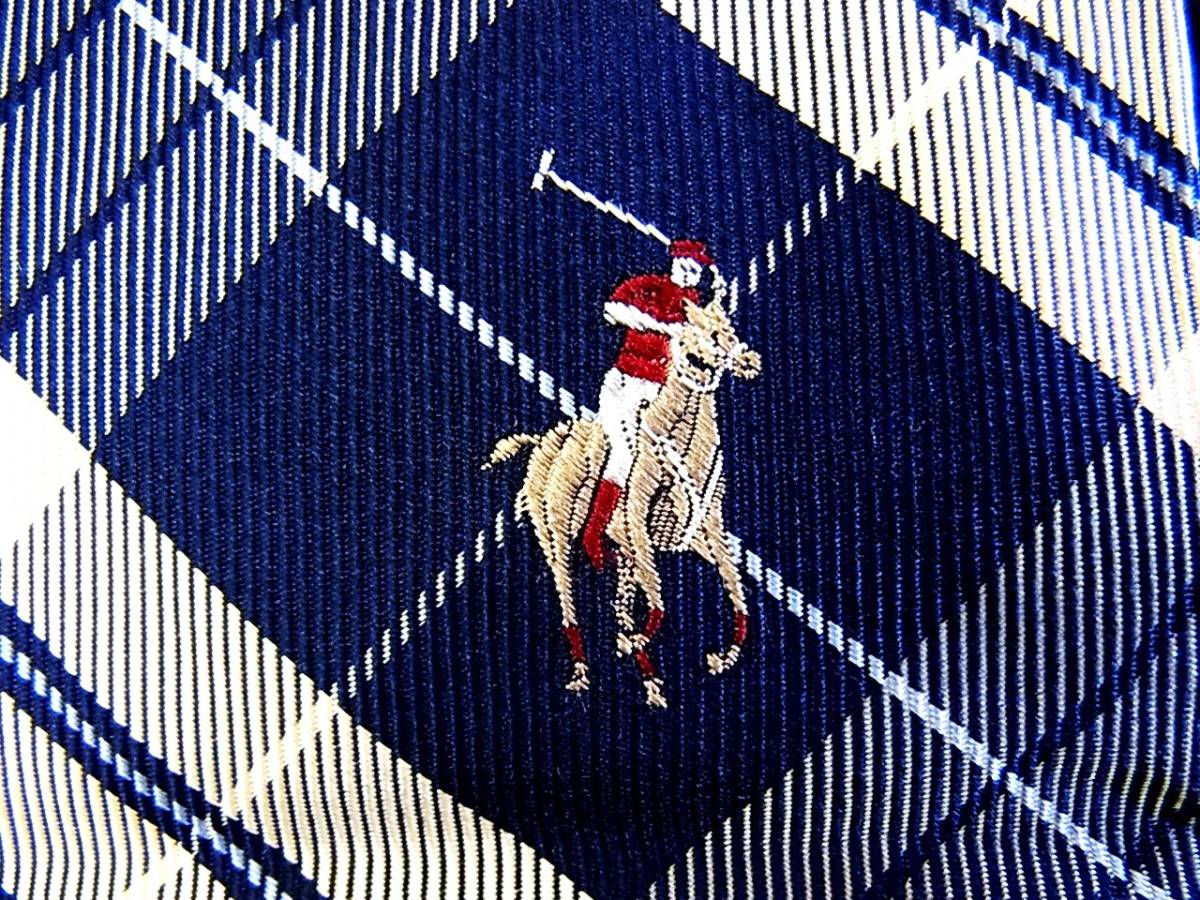 ☆♪★LA2249美品【刺繍・馬ウマ・チェック・騎手】シルク100%♪ネクタイ★拍卖