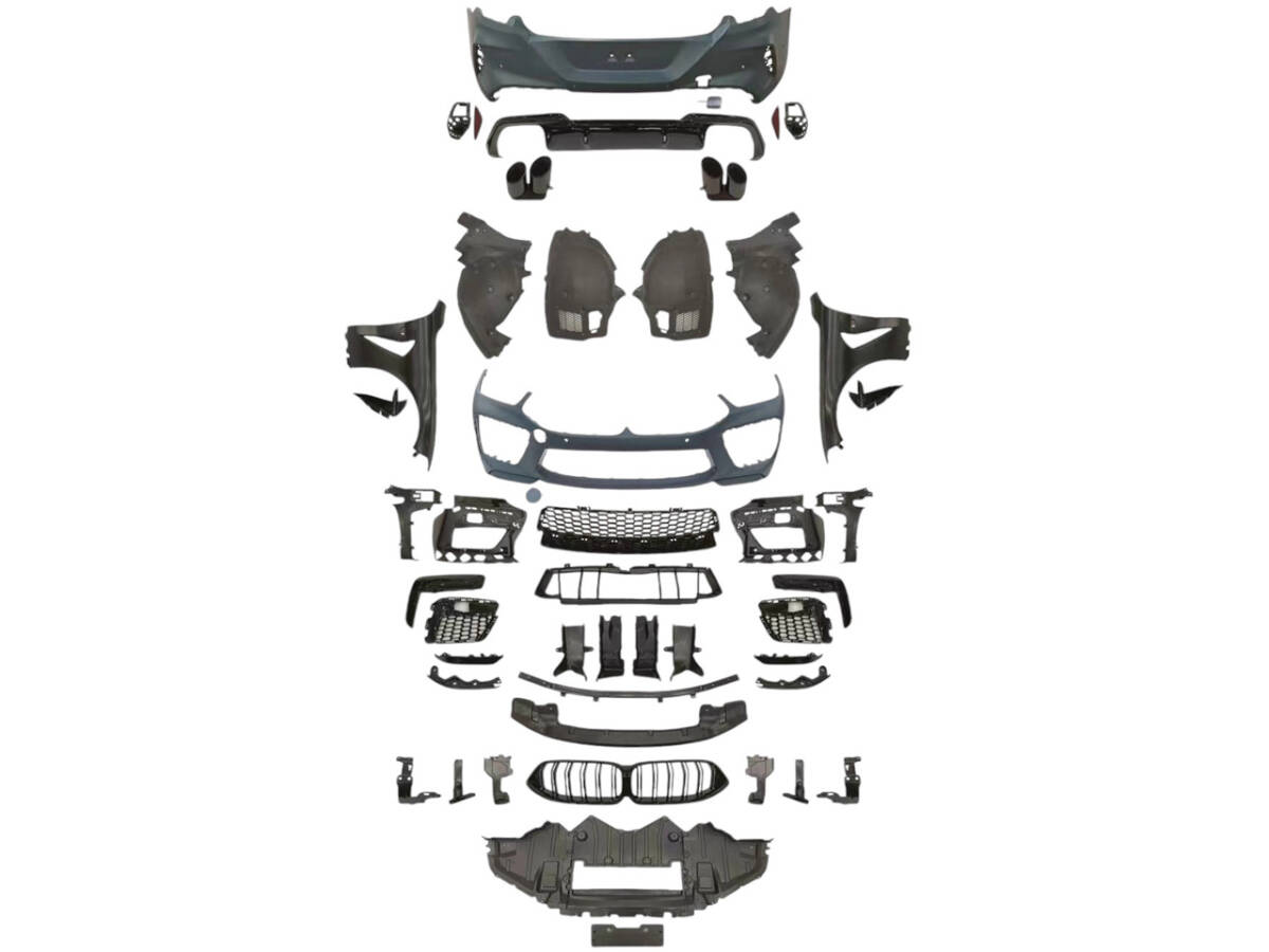 明日着 BMW G16 グランクーペ M8type フロント グリル リア マフラーカッター フェンダー 8シリーズ 4ドア 即納 外装 カスタム エアロ 部品拍卖