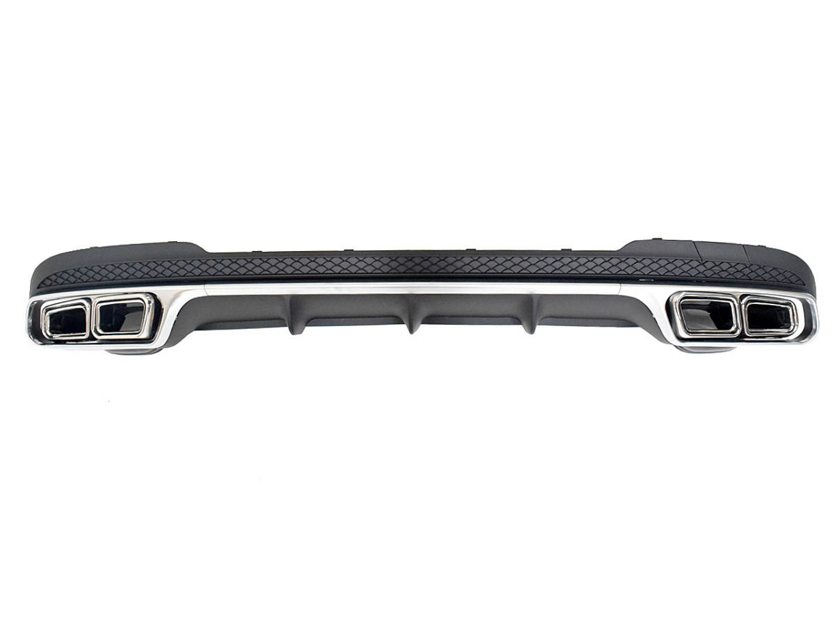 W212 リア ディフューザー マフラーカッター 後期 E63type シルバーフィン メルセデス ベンツ Eクラス 国内発送 即納 カスタム エアロ拍卖