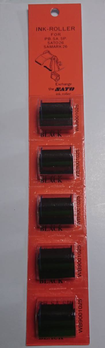 サトー ハンドラベラー インクローラー (PB-1・SP・SA共通 黒) 5個セット 1段型 インキローラー インク替拍卖