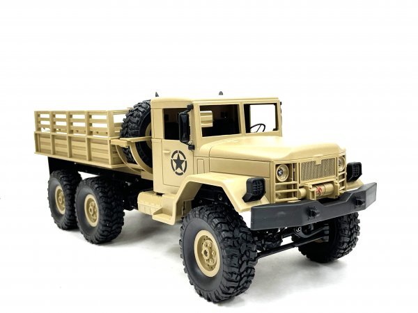 【完成品・RTR】WPL B-16 2.4GHz 1/16 6WD RTR ミリタリートラックラジコン 茶 ●技術基準適合証明済 ☆軍用トラックラジコン拍卖