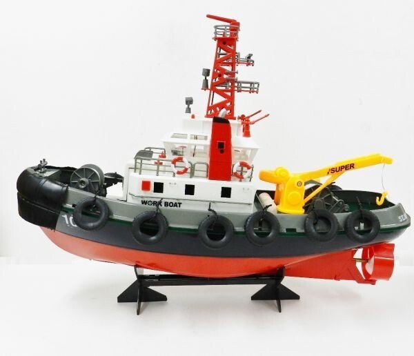 【放水可能・塗装済み完成品】 2.4GHz Heng Long(ヘンロン)製 タグボートラジコン  ☆港湾作業船ラジコン拍卖