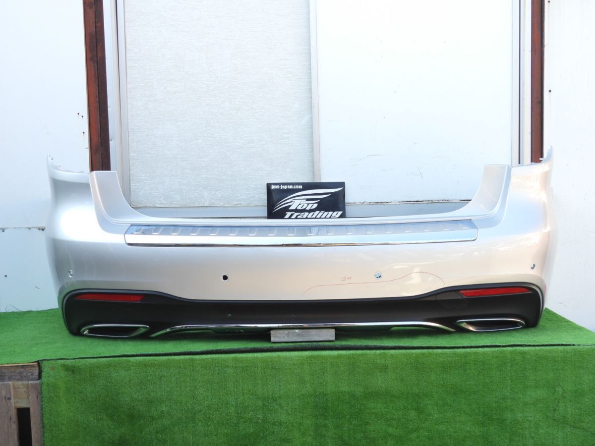 L3982vc ベンツ純正 GLS X166 AMG 後期 リアバンパー ディフューザー付 A1668853900 イリジウムシルバー775拍卖