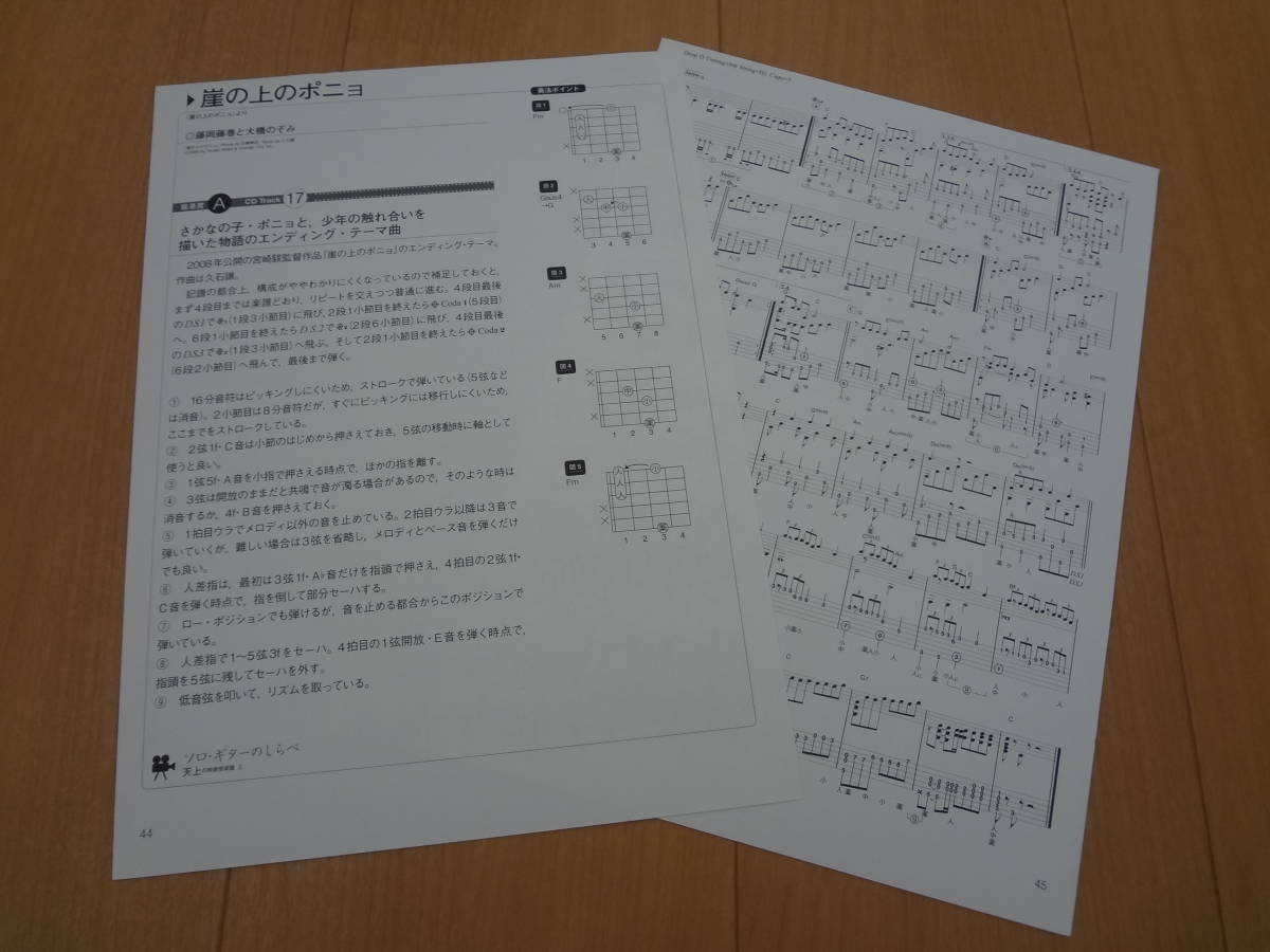 ★☆崖の上のポニョ ソロギター TAB譜 演奏解説付き か☆★拍卖