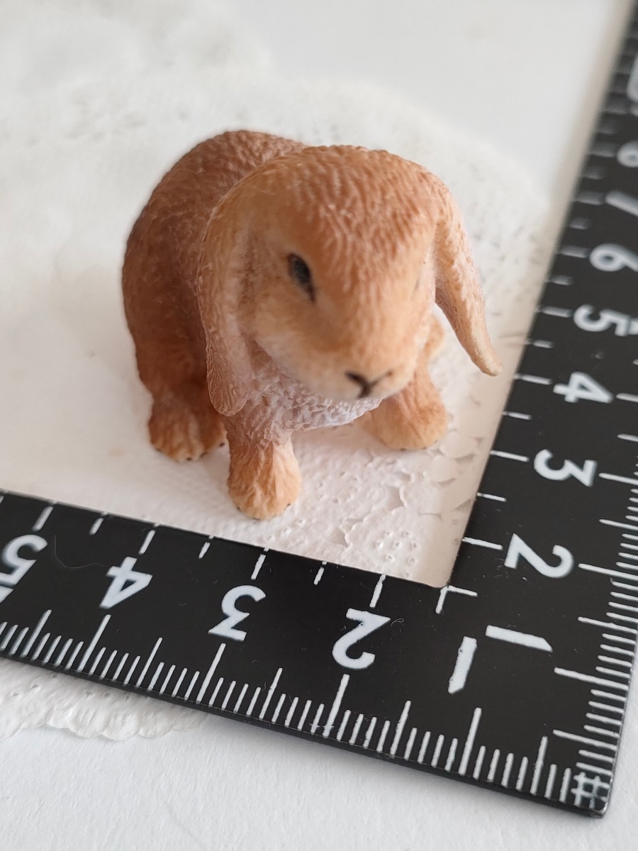 4r0103 ミニチュア シュライヒ 垂れ耳 ウサギ うさぎ 兎 ドール用 ペット 動物 フィギュア ミニサイズ拍卖