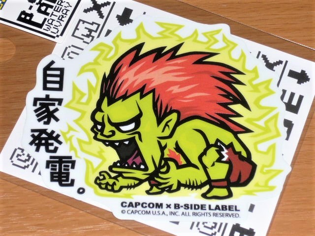 ◆ストリートファイター ステッカー◆ブランカ 自家発電◆B-SIDE LABEL◆ストⅡ◆拍卖