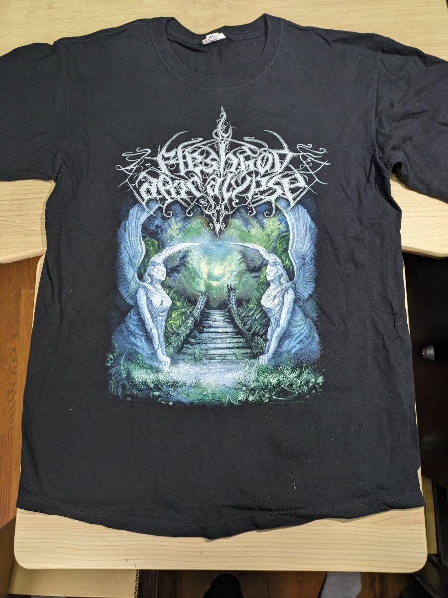 【服飾】 ビンテージ レア バンド Tシャツ Fleshgod Apocalypse フレッシュゴッドアポカリプス 黒 M拍卖