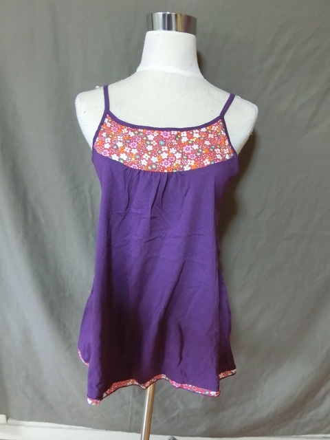 USA購入 人気アメカジブランド リーバイス傘下【MOST】花柄キャミソールUS Lサイズ パープル拍卖