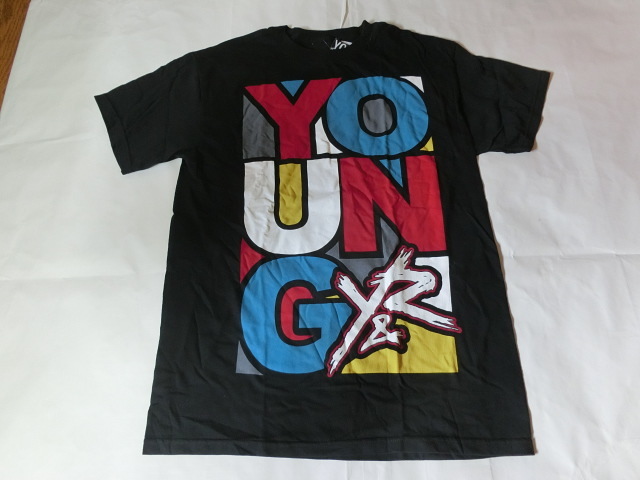 USA購入 人気B系ストリート系ブランド【YOUNG & RECKLESS】ロゴプリントTシャツUS Mサイズ ブラック拍卖