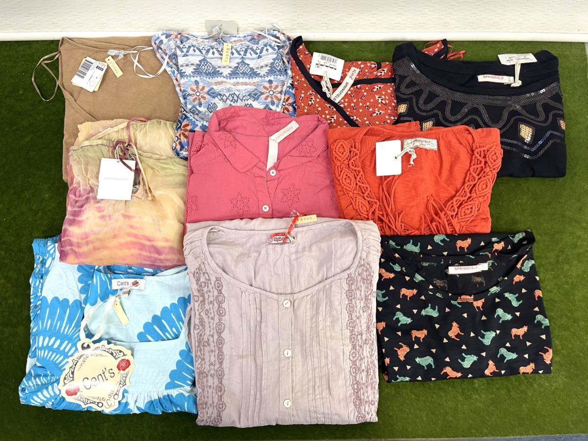 2★☆新品タグ付き/未使用品 衣類/レディース トップス/キャミソールなど10点まとめ 半袖 サイズ:S~L SPRINGFIELD☆★拍卖
