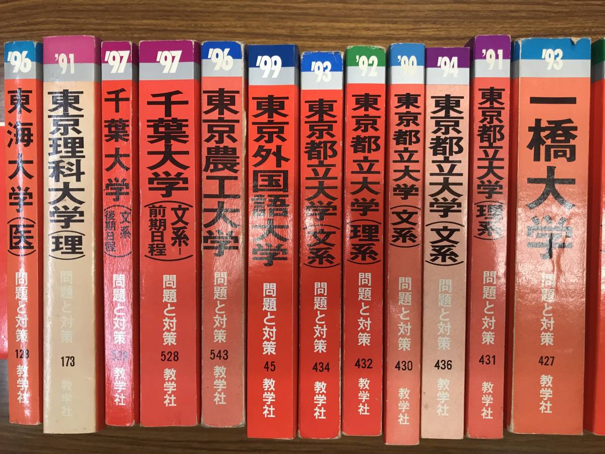 90年代 赤本 首都圏国公立大 都立大 千葉大 東京農工大 理科大 東海大医学部 分売可能拍卖