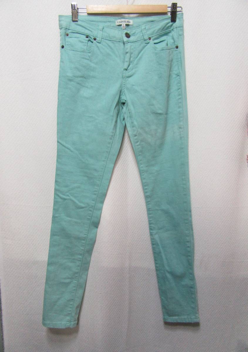 ● 86★I LOVW H81カラ―パンツ エメラルドグリーン系 908拍卖