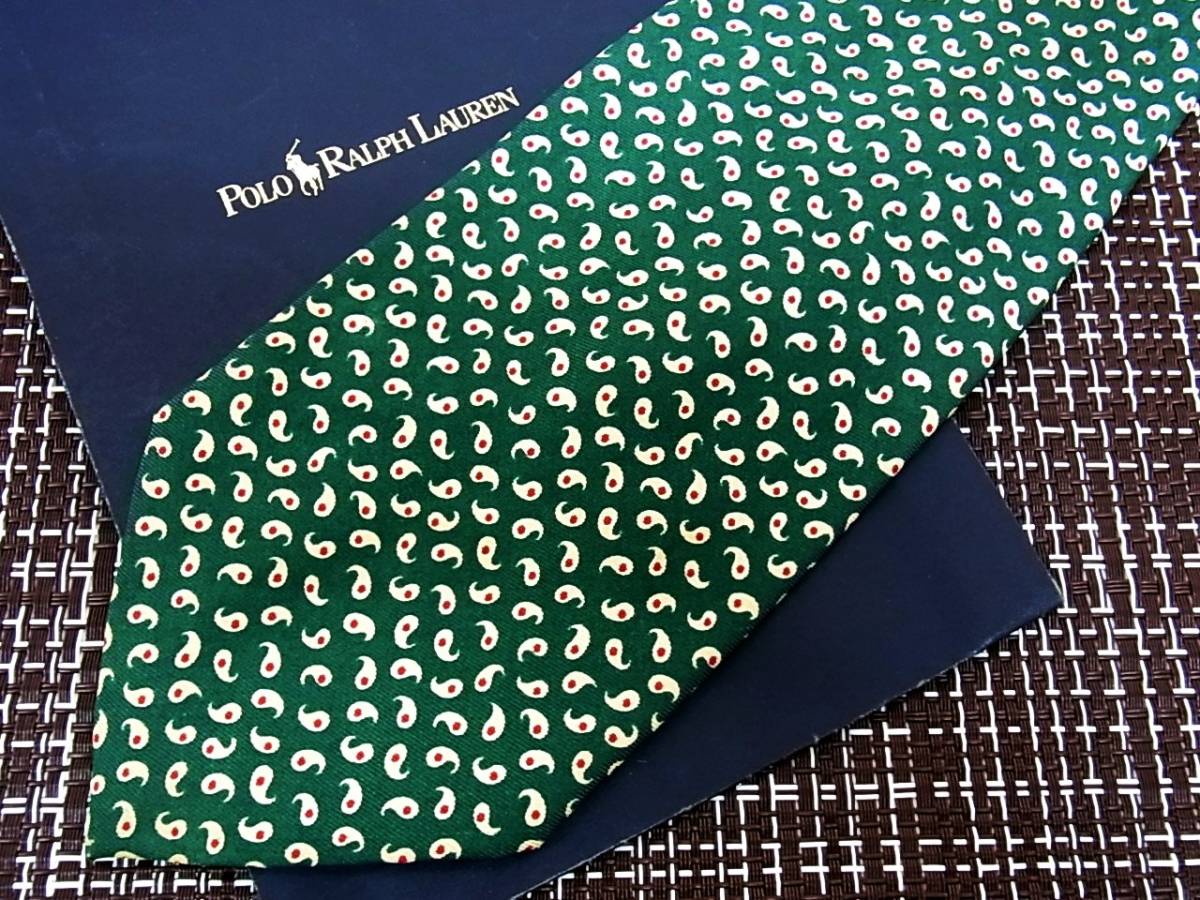 ・ω・ ☆SALE☆4249☆ラルフローレン「ペイズリー柄」ネクタイ★拍卖