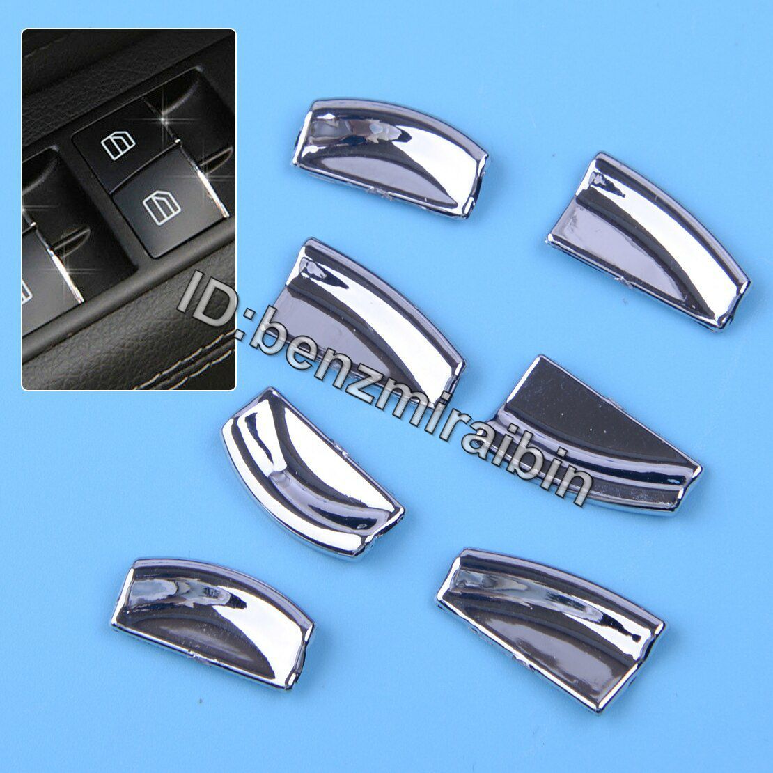 インテリアドアリフトボタンカバートリムステッカーフィット用メルセデスベンツ E W212 C W204 GLA X204 ミリリットル GL W246 X166 クラス拍卖