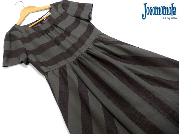 即決★ホコモモラ★ワンピース 40 モスグリーン/カーキ・ボルドー/チャコールブラウン 美品♪ レディース☆拍卖