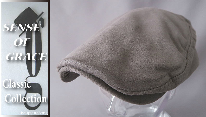 graceグレース★サイドベルトスエードタッチハンチング【GR】新品 サイズ調節可能 男女兼用 手洗いOK センスオブグレース拍卖