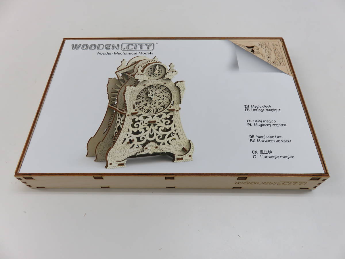 ウッドゥン シティ WOODEN.CITY マジッククロック Magic Clock 木のおもちゃ メカニカル モデル 置時計 立体パズル 14才以上向け拍卖