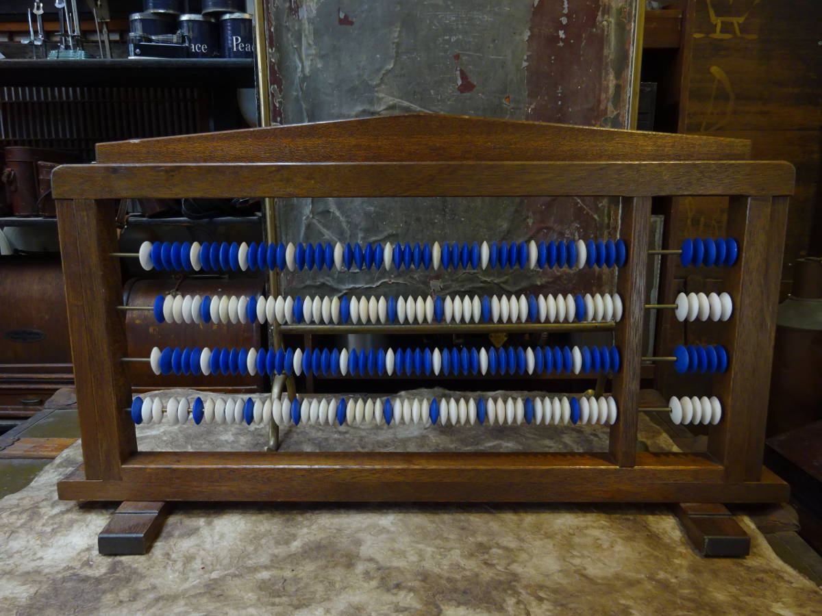 【ビリヤードの木製得点盤】算盤そろばん昭和レトロパチンコピンボールおもちゃ玩具古道具アンティークインテリアインダストリアルシャビー拍卖