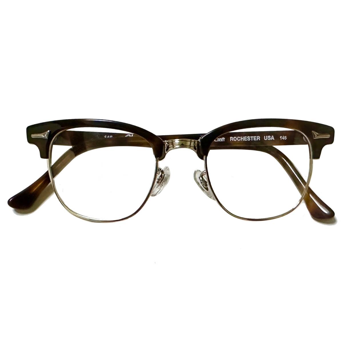 マルコムX モデル 米国製 ART CRAFT CLUBMAN アンバー 未開封新品 極希少 メガネ 48-140サイズ ブロータイプ サーモント MALCOM X ArtCraft拍卖