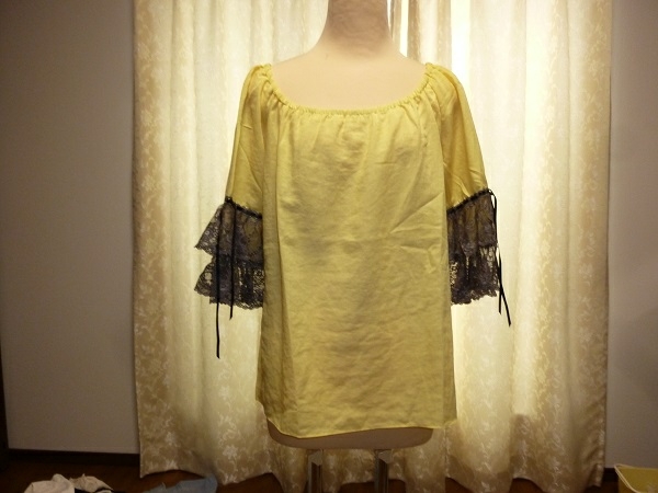 deicy デイシー 袖レース ブラウス カットソー 黄色 定価16800円拍卖