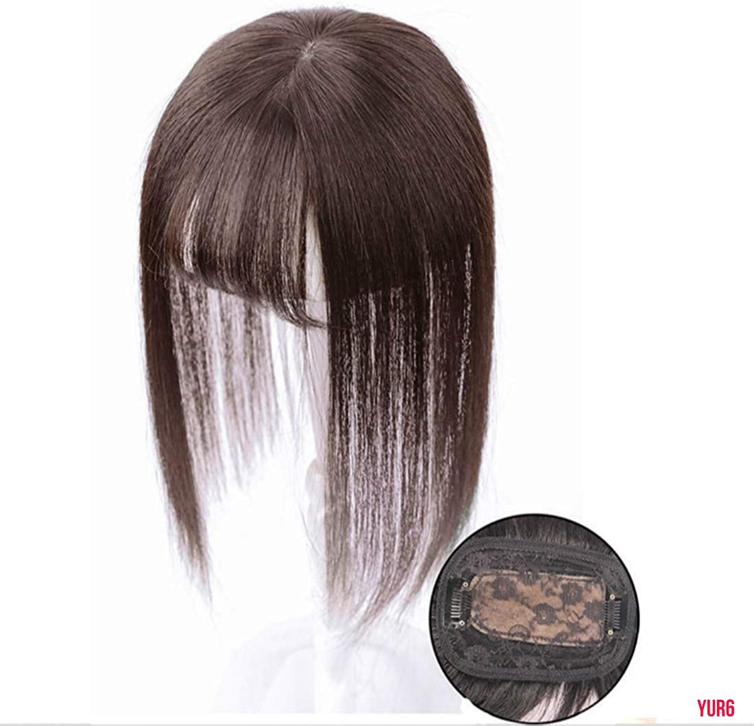 ストレート 人毛100% 薄毛 白髪隠し 脱毛症に 部分ウィッグ レディース ヘアピース 人工頭皮 かつら 長さ20cm ベース9×14cm 栗色拍卖