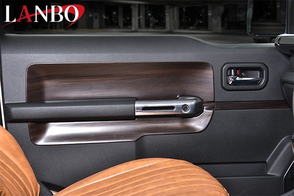 【M's】スズキ JB64 JB74 ジムニー ジムニーシエラ LANBO 3Dインテリアドアパネル 6Pセット ダークブラウン LP1156 運転席側 助手席側拍卖