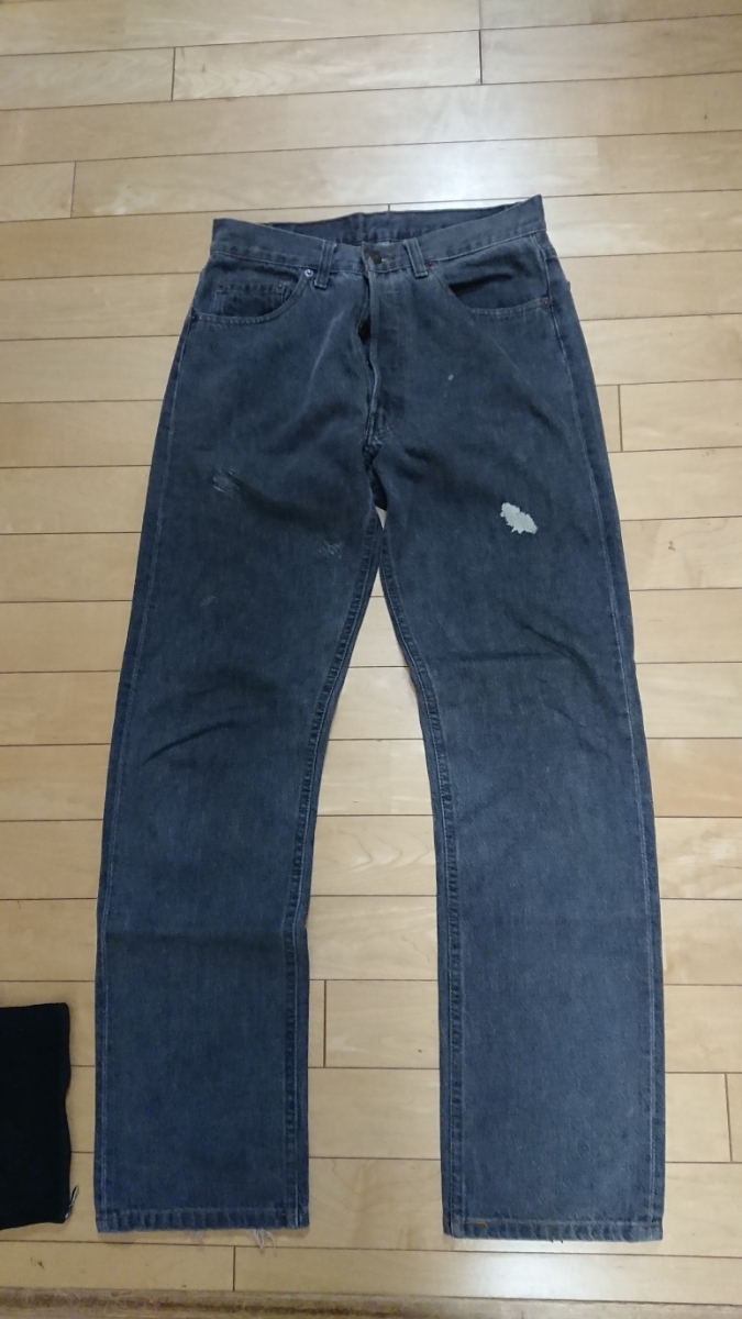 【リユース専門☆ルート3号】米国製リーバイス501 人気の黒(先染)ジーンズW30 made in USA 80年代(80s) 赤印字表記 ビンテージ 良い色落ち拍卖