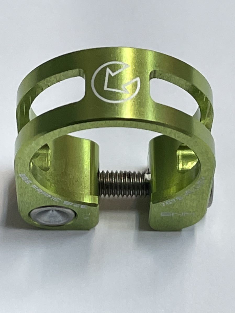 送料込み 新品 即納 28.6mmフレーム対応『PRO パフォーマンス シートクランプ』グリーン 重量20g 7075アルミCNC拍卖