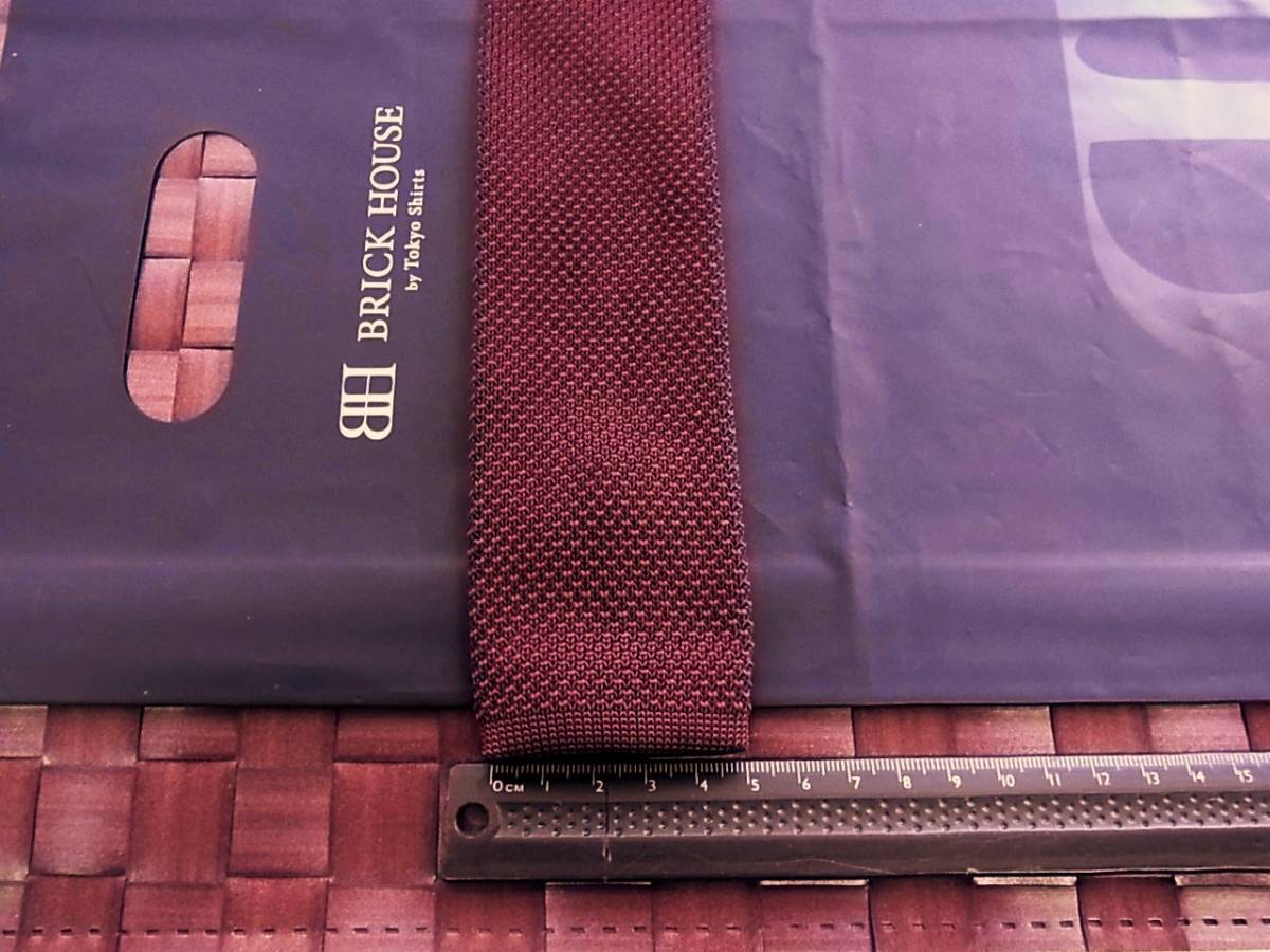 【美品 ニットタイ】0188 ブリックハウスのネクタイ●拍卖