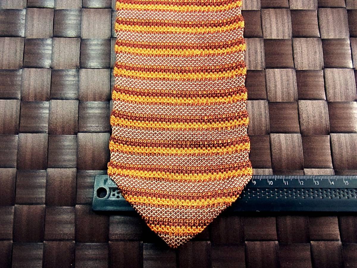 【美品 ニットタイ】0228 モールラックのネクタイ●拍卖