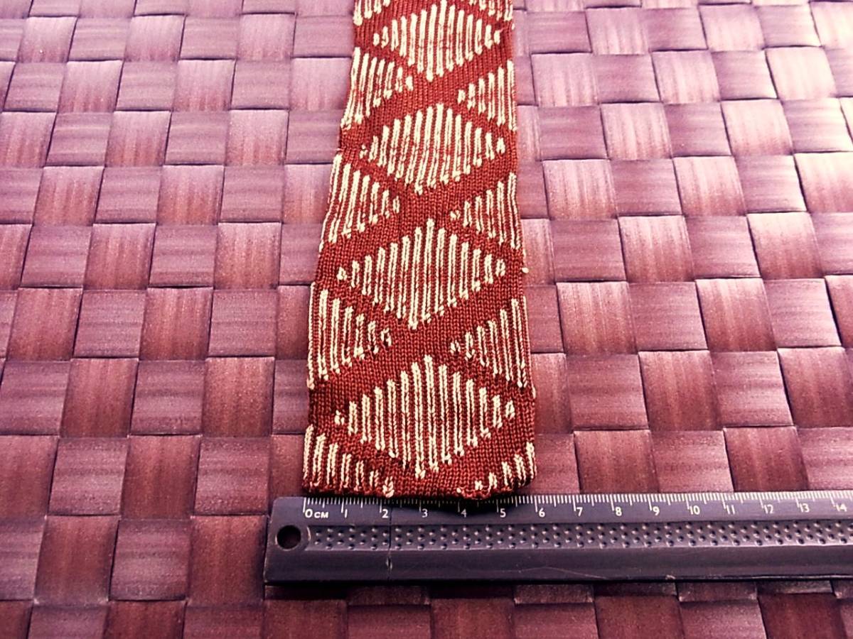 【美品 ニットタイ】0128 KTプールオムのネクタイ●拍卖