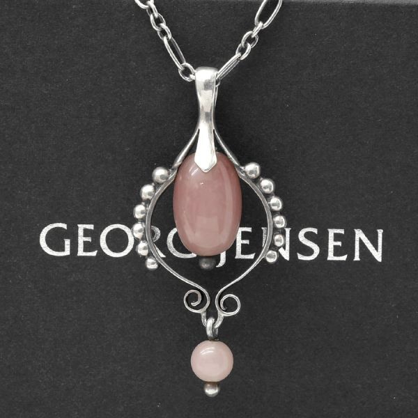 ジョージジェンセン ムーンライトブロッサム ネックレス 925 スターリングシルバー ブドウ 葡萄 ロング GEORGJENSEN ペンダント 309263拍卖