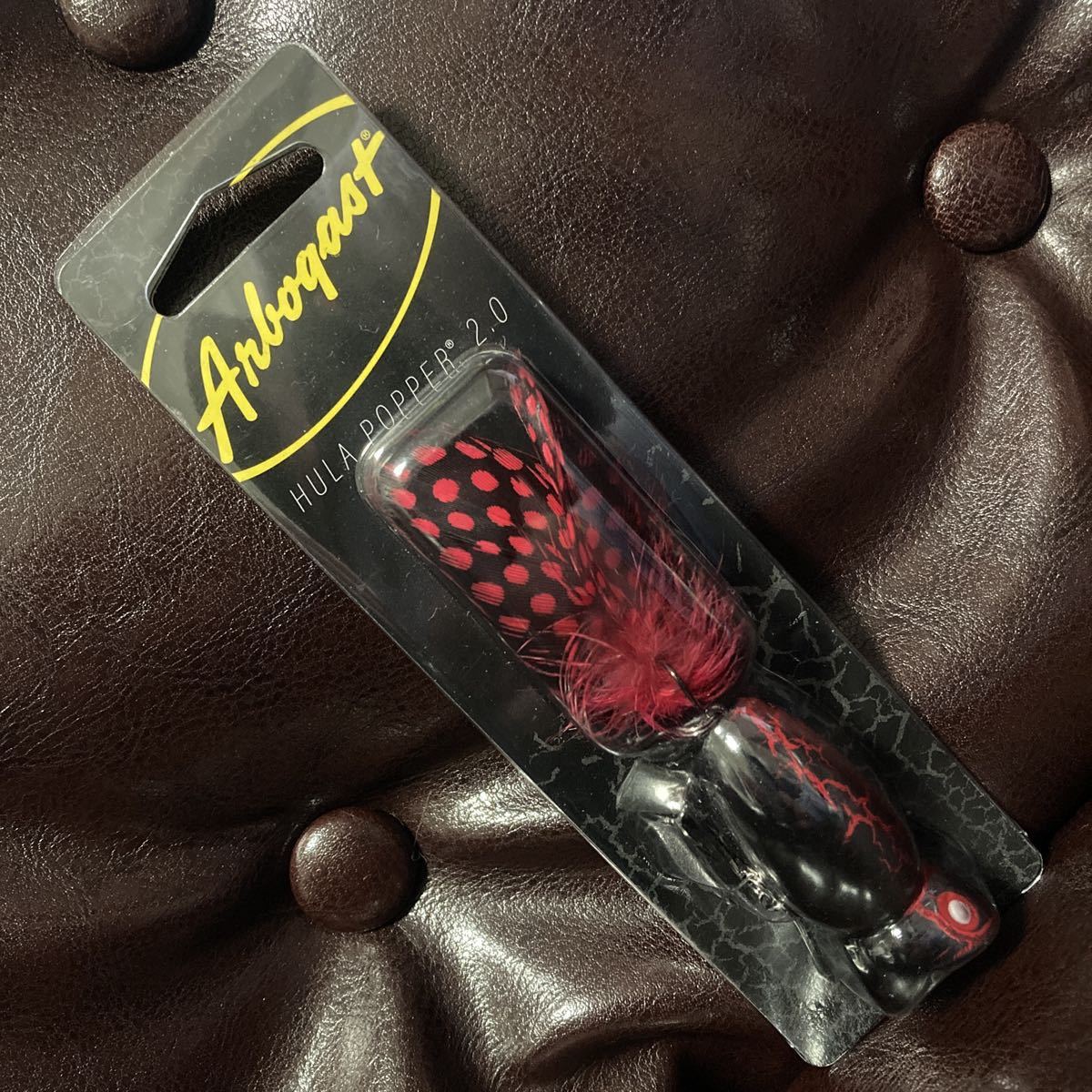 フラ ポッパー 2.0 アーボガスト 新品 ブラックデスHula Popper 2.0 Arbogast バス トップ ブラックバス拍卖