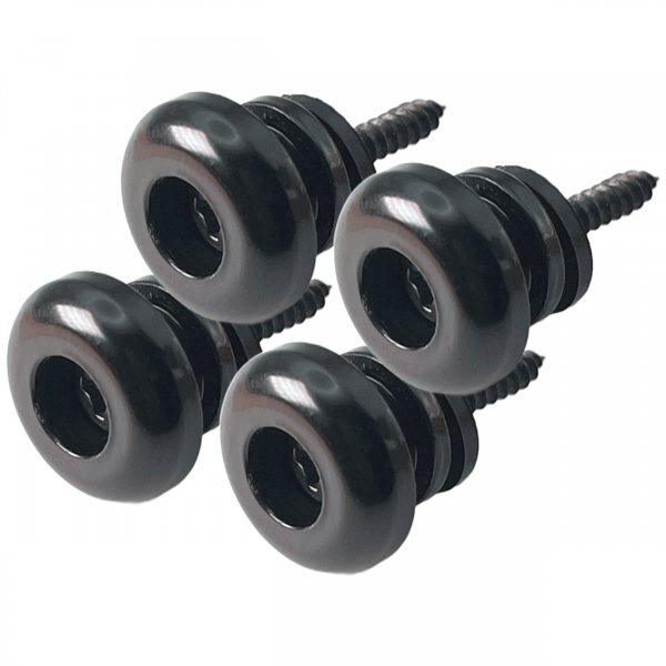 G071-1 アコースティックギターストラップピン 4個 ブラック拍卖