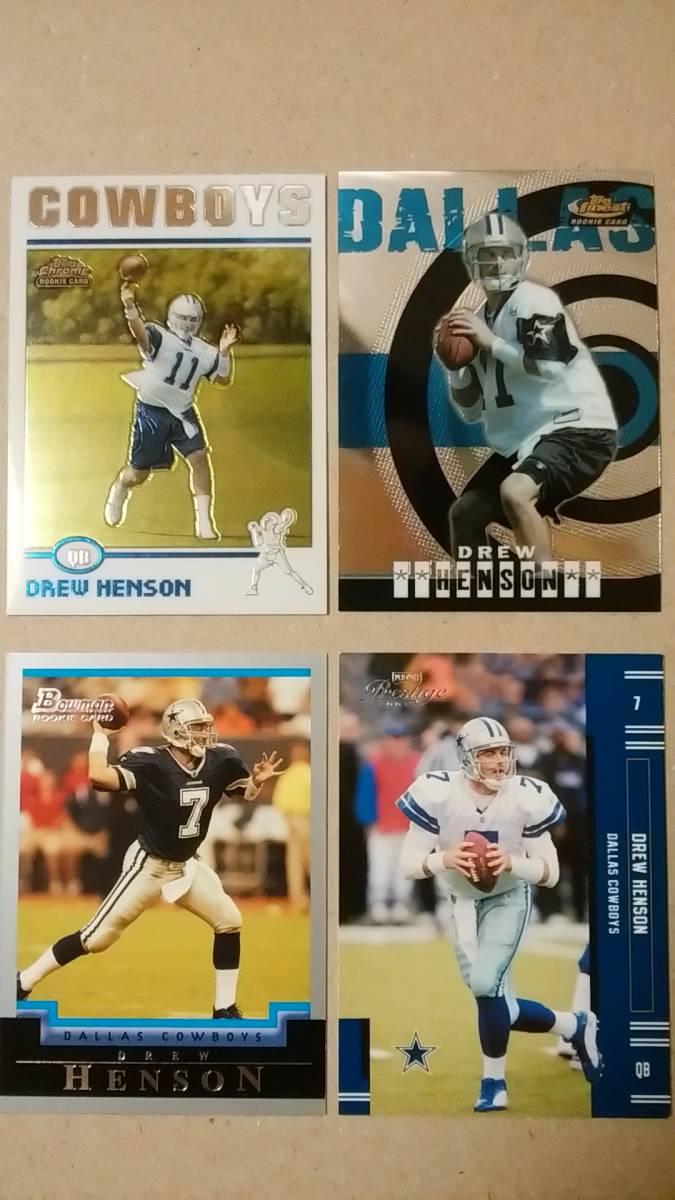 NFLカード DREW HENSON 4種 RC3 カウボーイズ QB拍卖