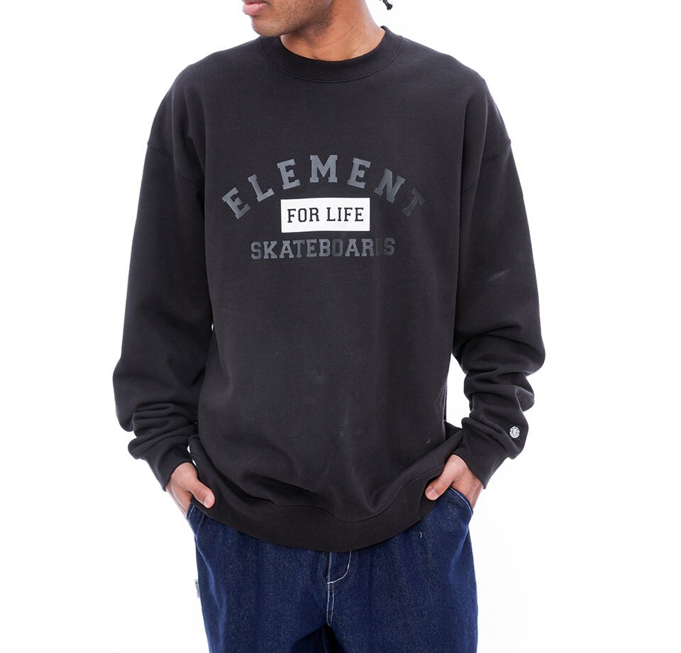 【SALE】★送料無料★2024秋冬 新品【ELEMENT/エレメント】FOR LIFE CREW トレーナー FBK メンズXL BE022024拍卖