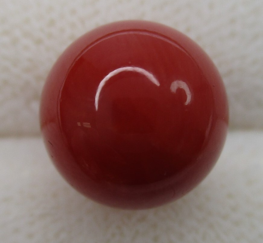 J-307 赤珊瑚 コーラル 10.7mm 片穴 アクセサリー 拍卖