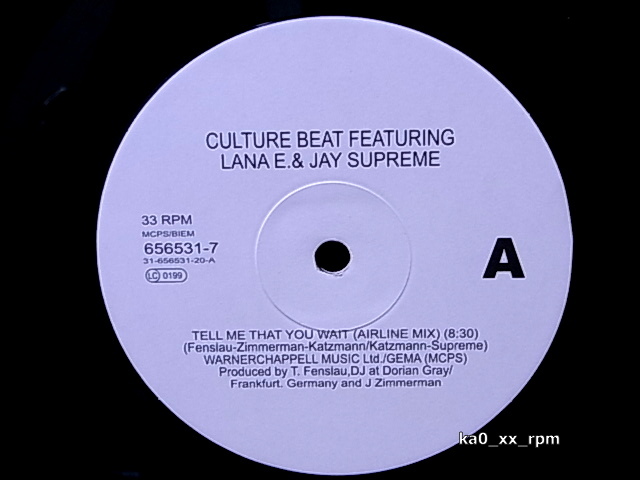 ★☆Culture Beat「Tell Me That You Wait」☆★拍卖